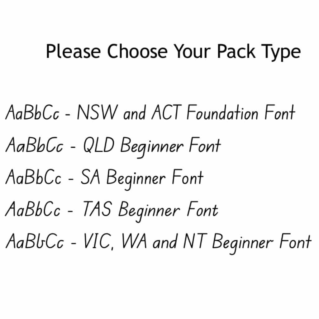 Australian Edu Beginner Fonts